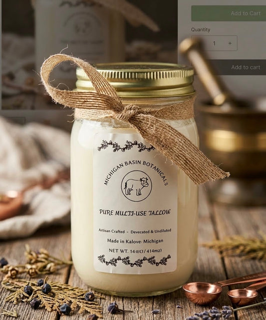 Pure Grass-Fed Solid Tallow – Multi-Use Kitchen & Home Base